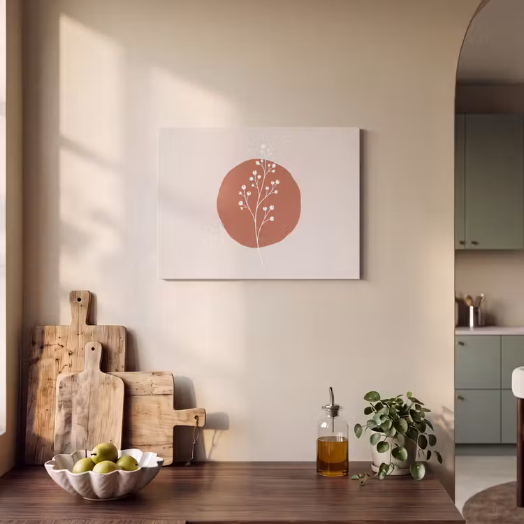 Plant - Tak - Abstract - Modern - Wit PET vilt klein -sfeer2