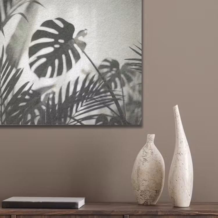 Planten - Bladeren - Natuur - Minimalistisch - Groen PET vilt klein -sfeer6_closeup