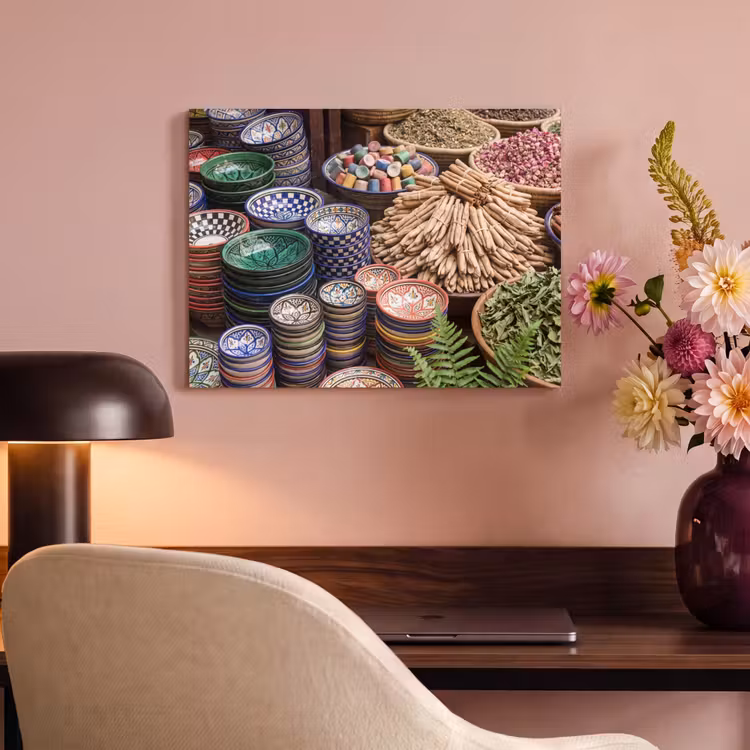 Acoustic Panel - Pottery - Oriental - Colorful - Aardewerk - Oosters - Kleurrijk PET vilt klein