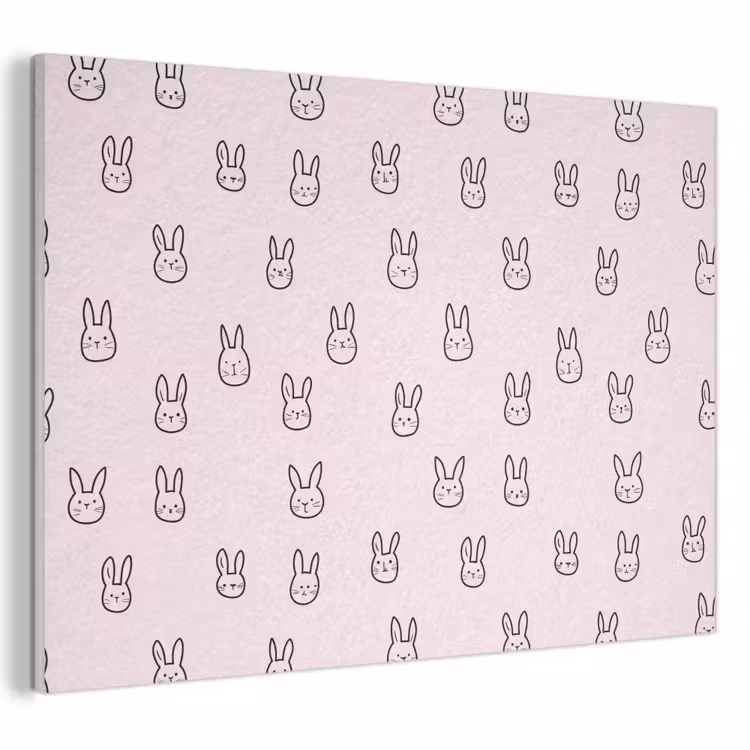 Konijnen - Minimalistisch - Roze PET vilt klein 837 -3d