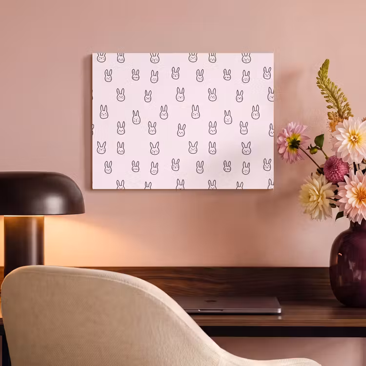 Konijnen - Minimalistisch - Roze PET vilt klein 837 -sfeer3