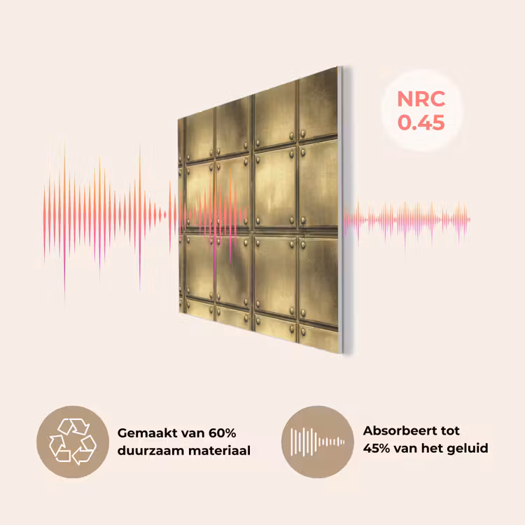 Platen - Industrieel - Stoer - Goud PET vilt klein 837 -USP_NL