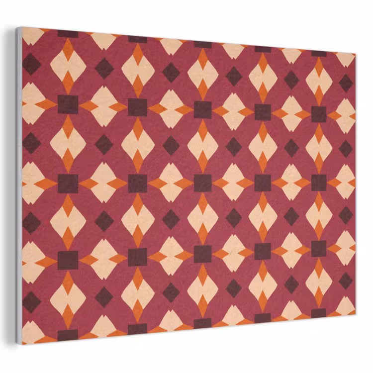 Retro - Patroon - Kleurrijk PET vilt klein 837 -3d