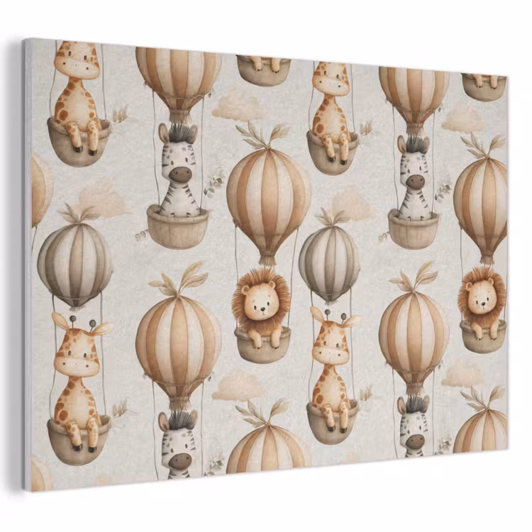 Safari - Luchtballonen - Taupe PET vilt klein 837 -3d
