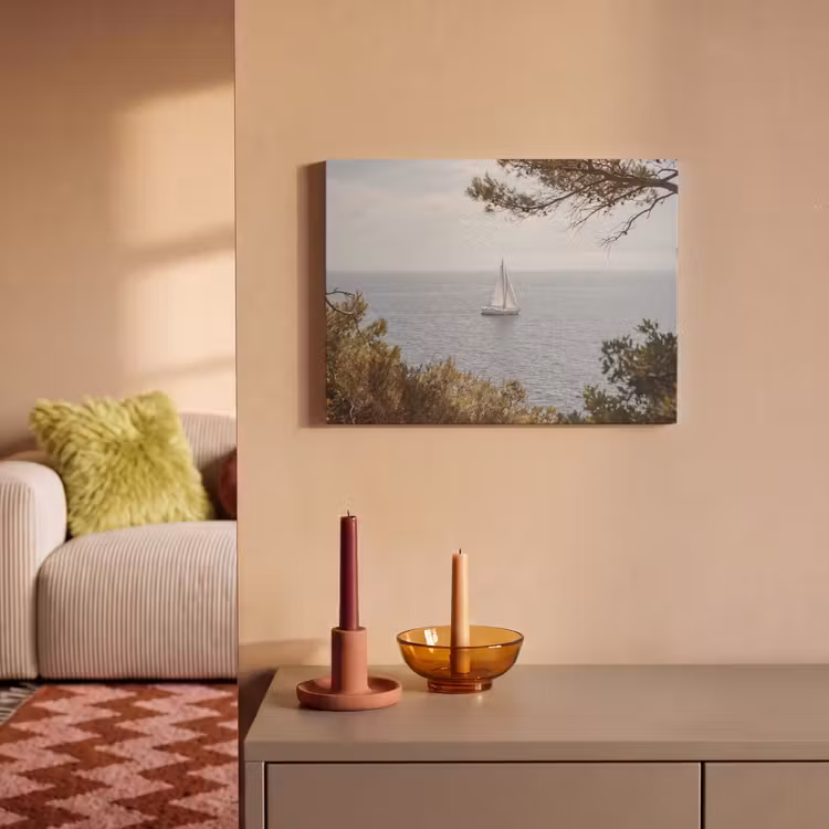 Acoustic Panel - Sailboat - trees - water - Zeilboot - bomen - water PET vilt klein