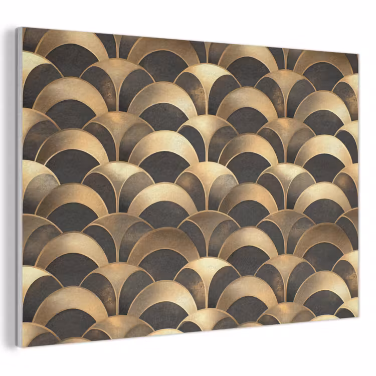 Schubben - Structuur - Goud PET vilt klein 837 -3d