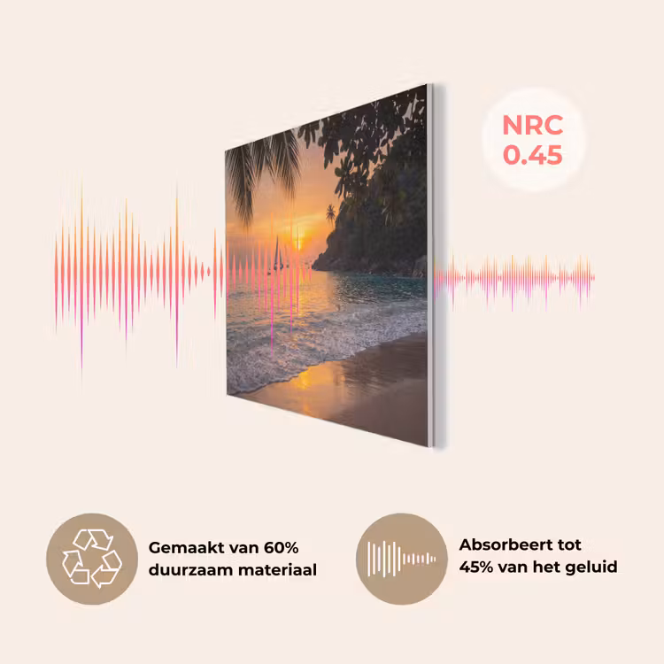 Zee - Zonsondergang - Boot - Natuur - Oranje PET vilt klein -USP_NL