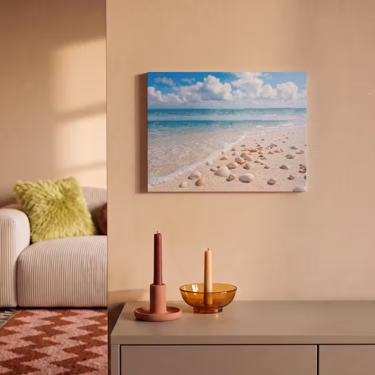 Schelpen - Strand - Natuur - Beige PET vilt klein -sfeer1