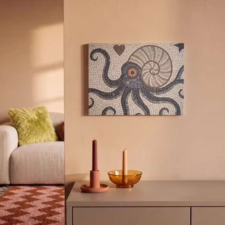 Zeeleven - Mozaïek - Kunst - Vintage - Beige PET vilt klein -sfeer1