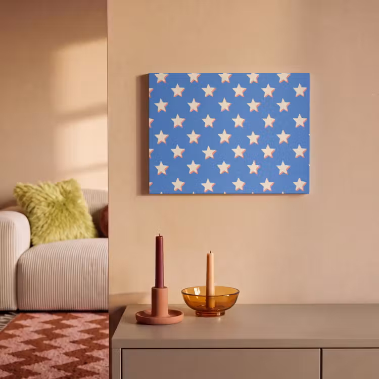 Sterren - Patroon - Blauw PET vilt klein 837 -sfeer1
