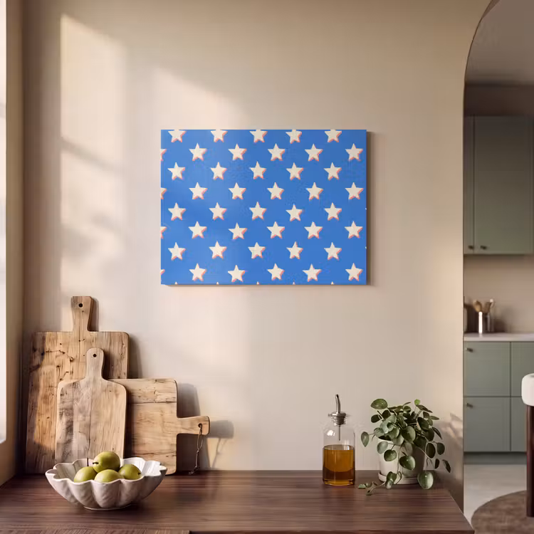 Sterren - Patroon - Blauw PET vilt klein 837 -sfeer2
