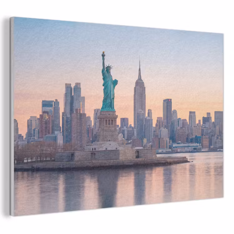 Vrijheidsbeeld - New York - Zonsopgang - Stad - Architectuur PET vilt klein -3d