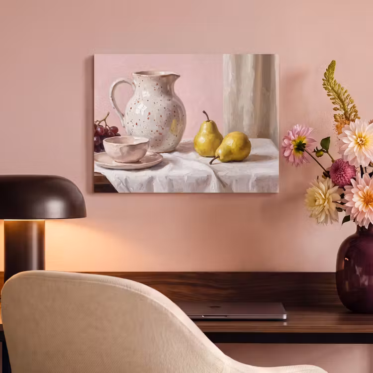 Acoustic Panel - Still Life - Fruit - Pink - Stilleven - Fruit - Roze PET vilt klein