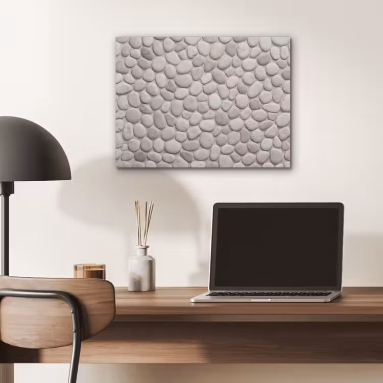 Steen - Kiezel - Natuur - Minimalistisch - Beige PET vilt klein -sfeer5