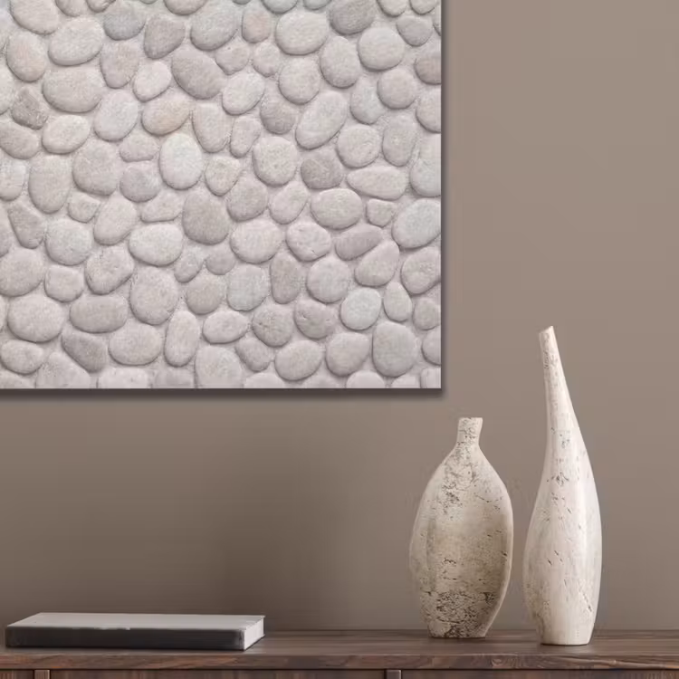 Steen - Kiezel - Natuur - Minimalistisch - Beige PET vilt klein -sfeer6_closeup