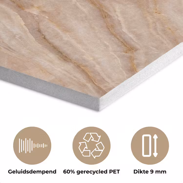 Steen - Ader - Natuur - Modern - Beige PET vilt klein -closeup_NL