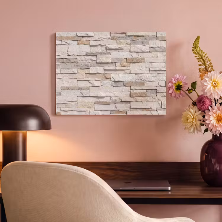 Steen - Muur - Textuur - Rustiek - Beige PET vilt klein -sfeer3