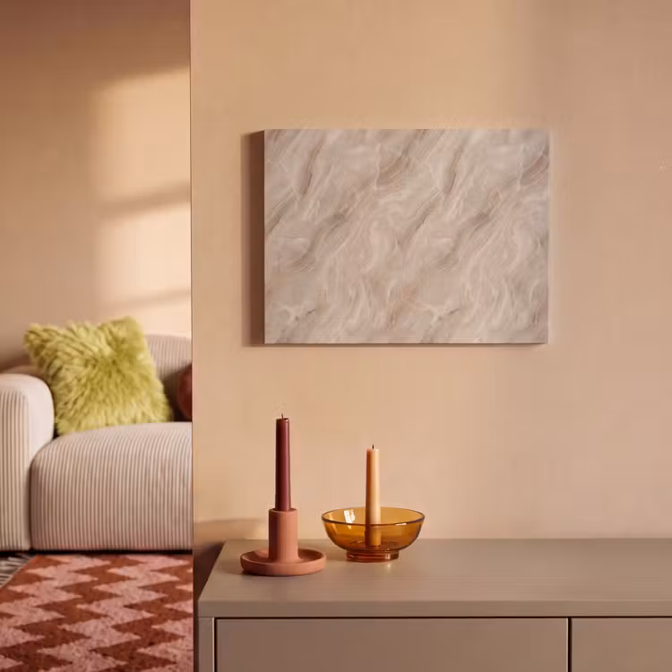 Steen - Golvend - Abstract - Beige PET vilt klein -sfeer1
