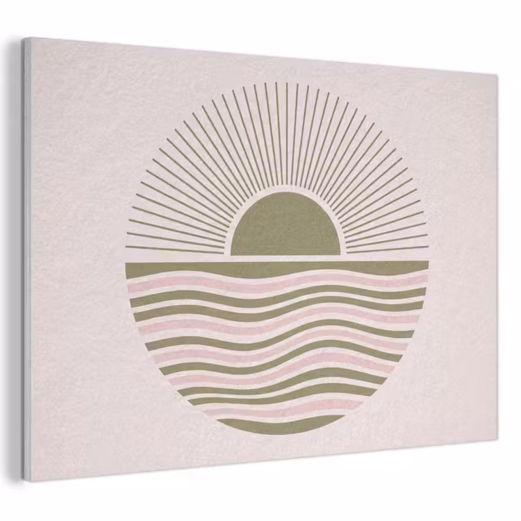 Zon - Zee - Abstract - Modern - Roze PET vilt klein -3d