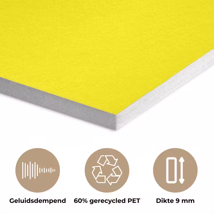 Sunshine - Glow - Geel PET vilt klein 837 -closeup_NL