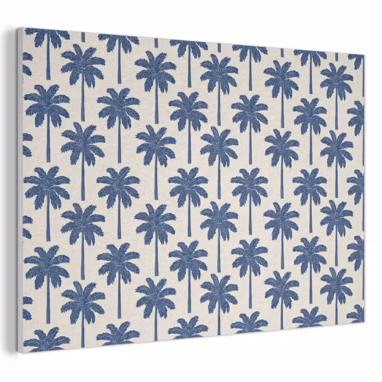Symmetrisch - Palm - Blauw PET vilt klein 837 -3d