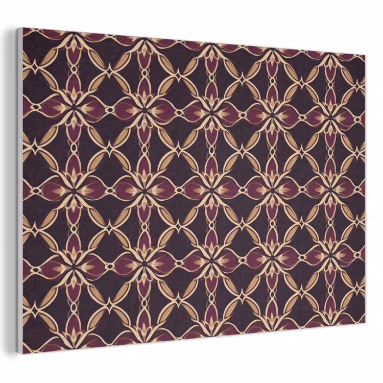 Symmetrisch - Tegel - Burgundy PET vilt klein 837 -3d