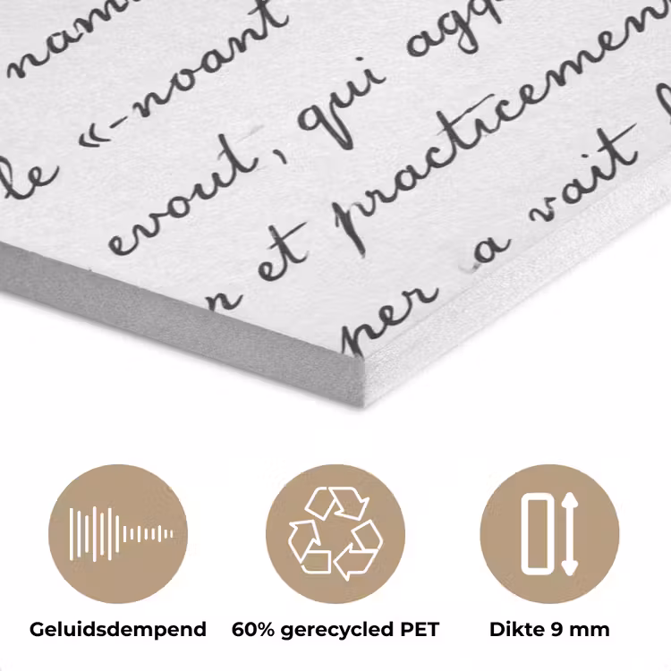 Tekst - Handschrift - Klassiek - ZwartWit PET vilt klein -closeup_NL