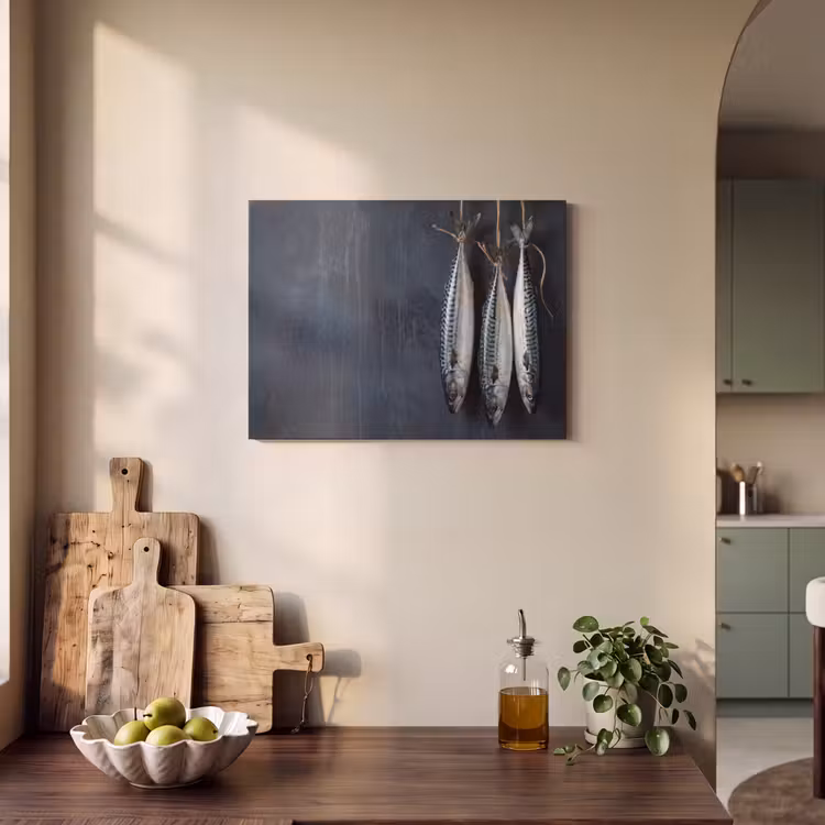 Acoustic Panel - Three Fish - Rope - Drie vissen - Touw PET vilt klein