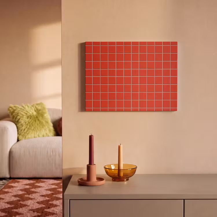 Tegel - Patroon - Kersen - Rood PET vilt klein 837 -sfeer1