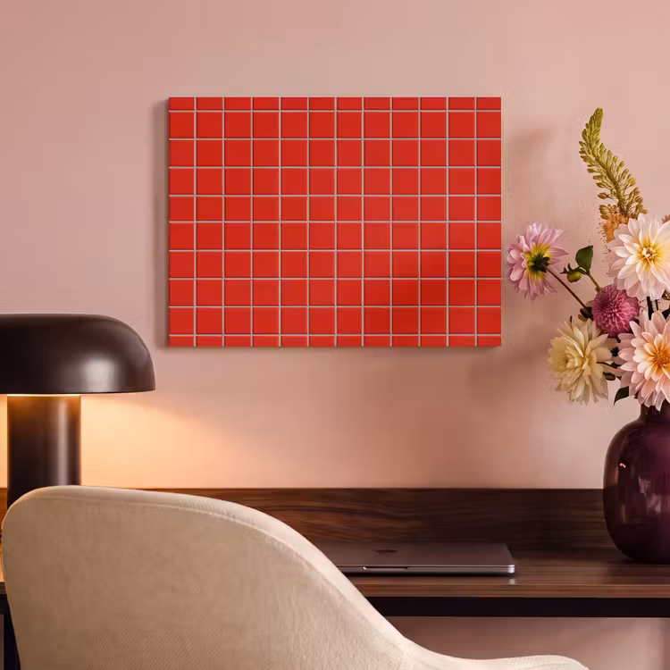 Tegel - Patroon - Kersen - Rood PET vilt klein 837 -sfeer3
