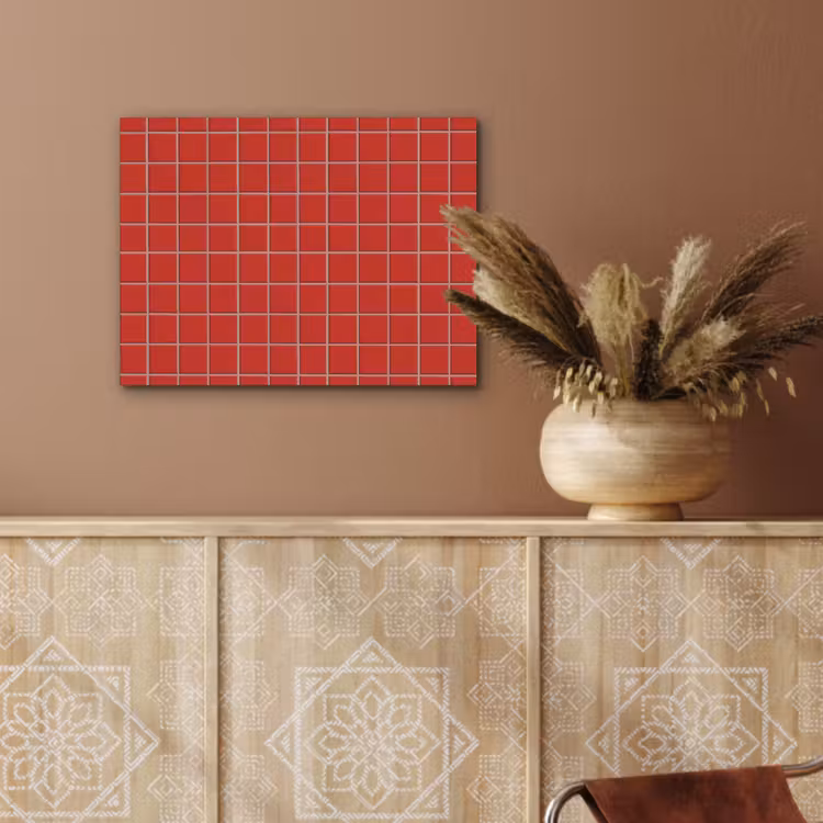 Tegel - Patroon - Kersen - Rood PET vilt klein 837 -sfeer4