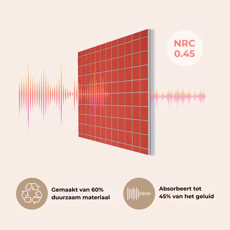 Tegel - Patroon - Kersen - Rood PET vilt klein 837 -USP_NL
