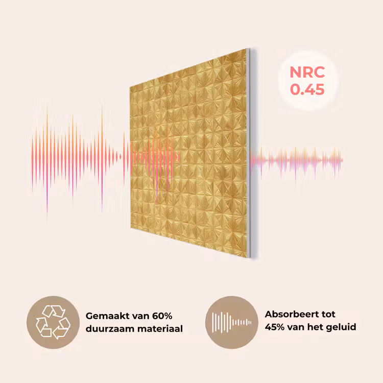 Tegels - Geometrisch - Reliëf - Goud PET vilt klein 837 -USP_NL