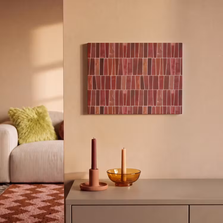 Tegels - Modern - Structuur - Dieprood PET vilt klein 837 -sfeer1