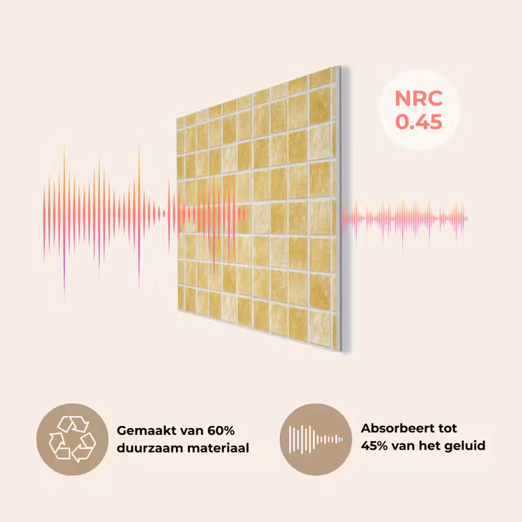 Tegels - Mozaïek - Textuur - Goudgeel PET vilt klein 837 -USP_NL