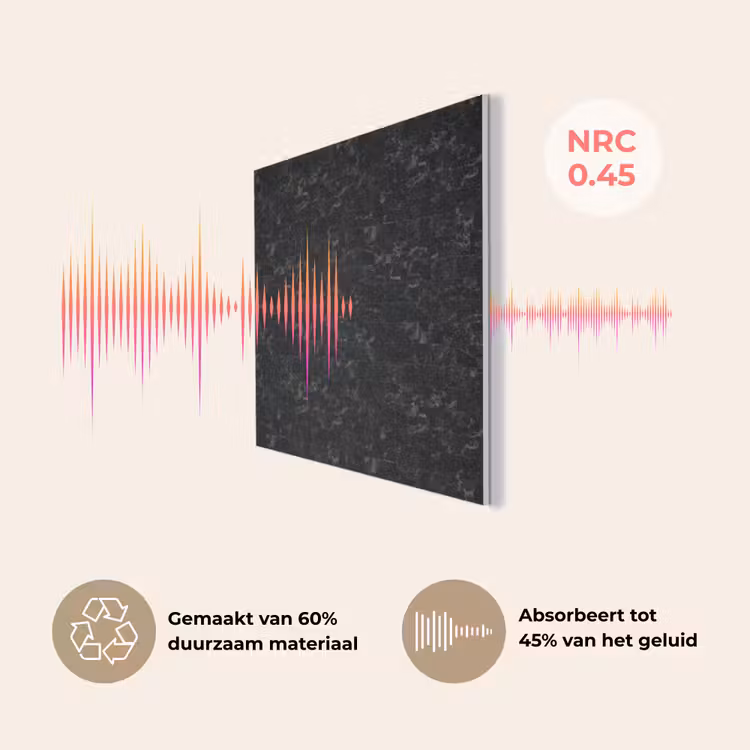 Tegels - Patroon - Marmer - Zwart PET vilt klein 837 -USP_NL