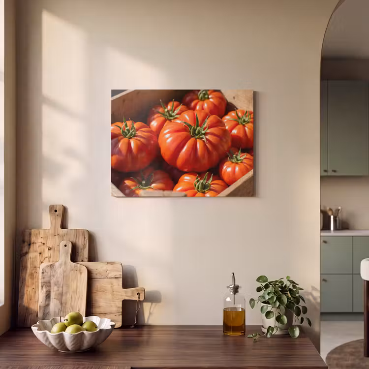 Acoustic Panel - Tomato - Wooden - Crate - Tomaat - Houten - Kist PET vilt klein