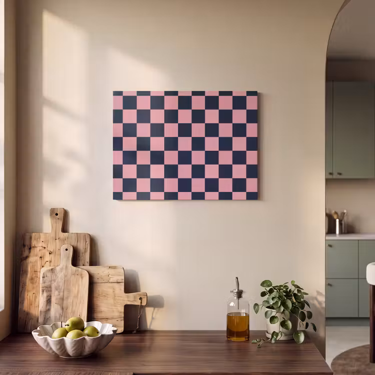 Traditioneel - Patroon - Blauw - Roze PET vilt klein 837 -sfeer2