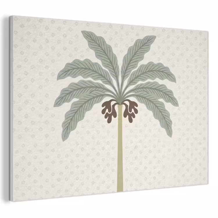 Boom - Bladeren - Groen - Decoratief - Beige PET vilt klein -3d