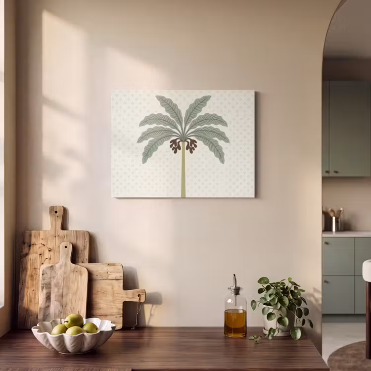 Boom - Bladeren - Groen - Decoratief - Beige PET vilt klein -sfeer2