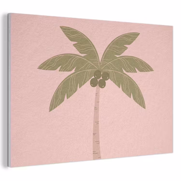 Boom - Palm - Natuur - Illustratie - Roze PET vilt klein -3d