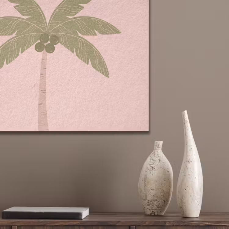 Boom - Palm - Natuur - Illustratie - Roze PET vilt klein -sfeer6_closeup