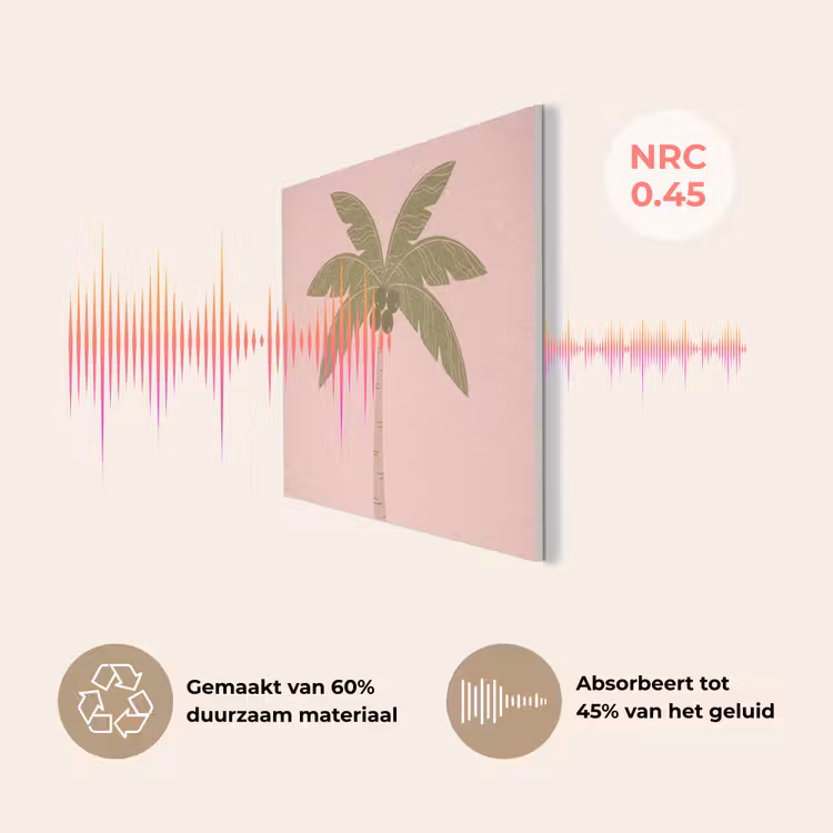 Boom - Palm - Natuur - Illustratie - Roze PET vilt klein -USP_NL