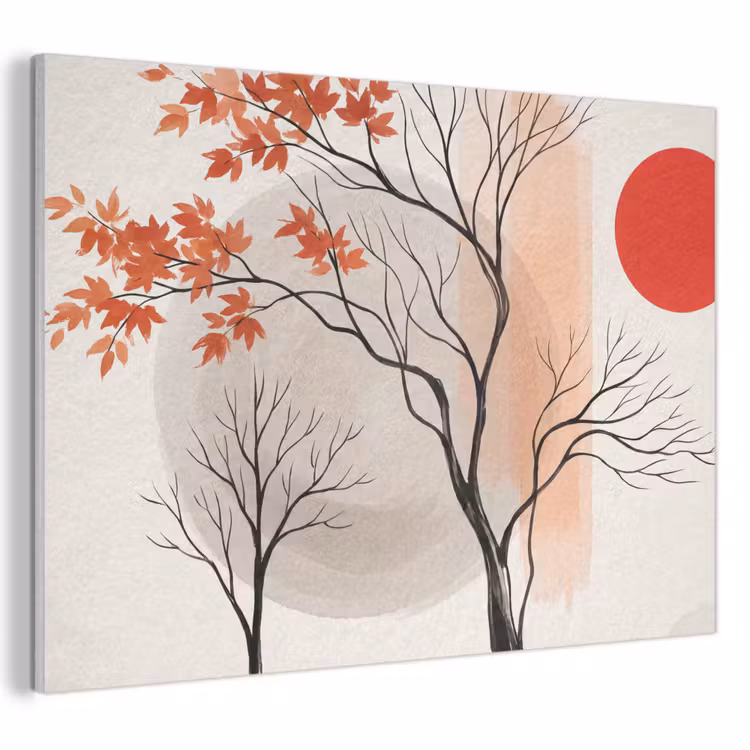 Acoustic Panel - Tree - Red - Abstract - Boom - Rood - Abstract PET vilt klein