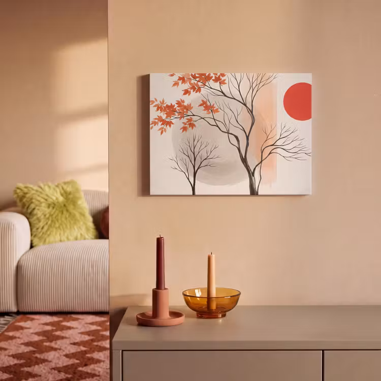 Acoustic Panel - Tree - Red - Abstract - Boom - Rood - Abstract PET vilt klein