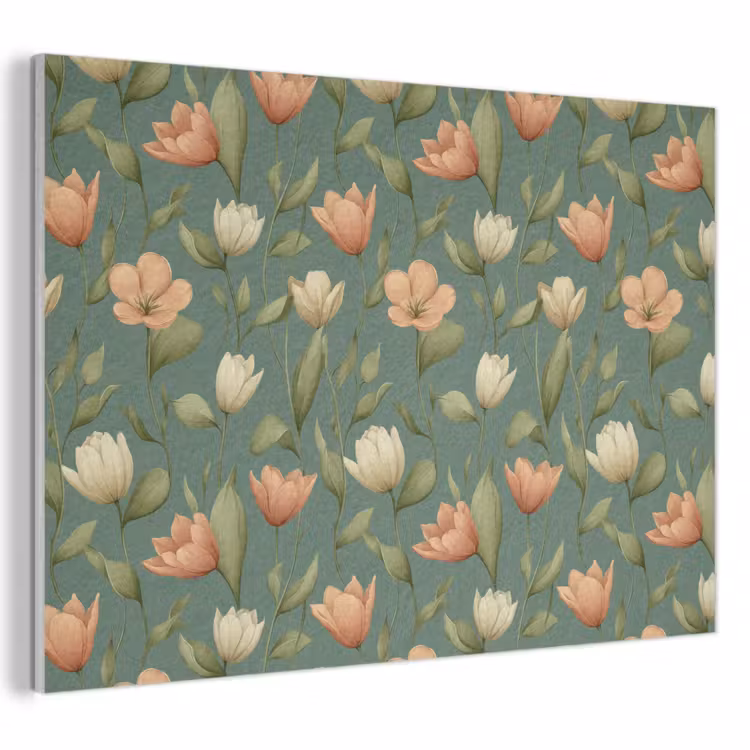 Tulpen - Botanisch - Groen PET vilt klein 837 -3d