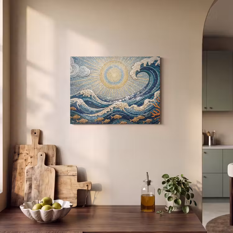 Onderwater - Koraal - Vis - Natuur - Kunst PET vilt klein -sfeer2