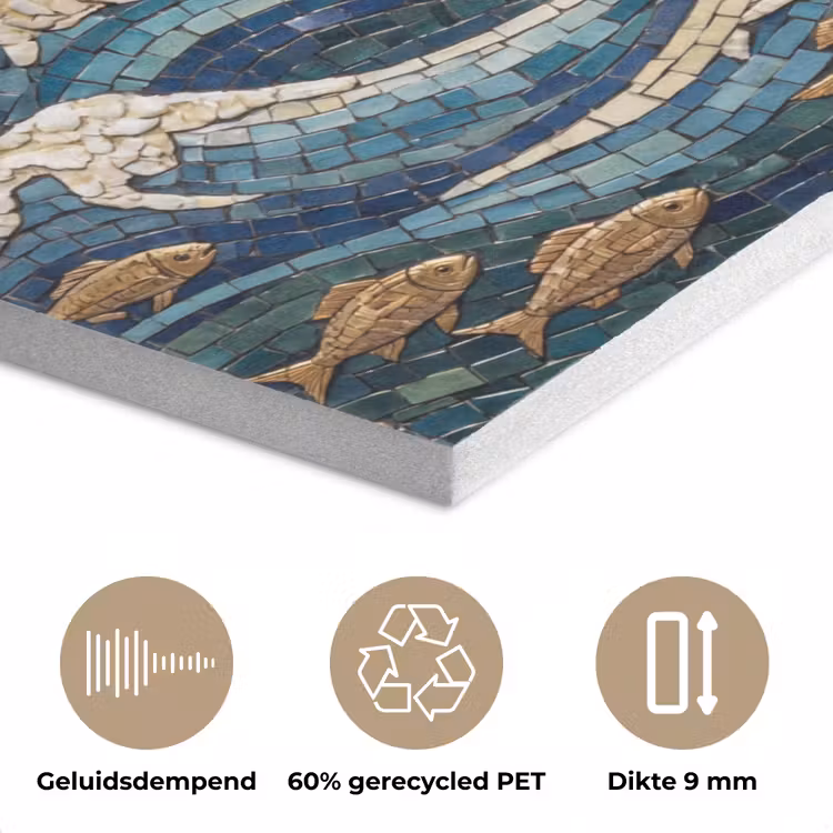 Onderwater - Koraal - Vis - Natuur - Kunst PET vilt klein -closeup_NL