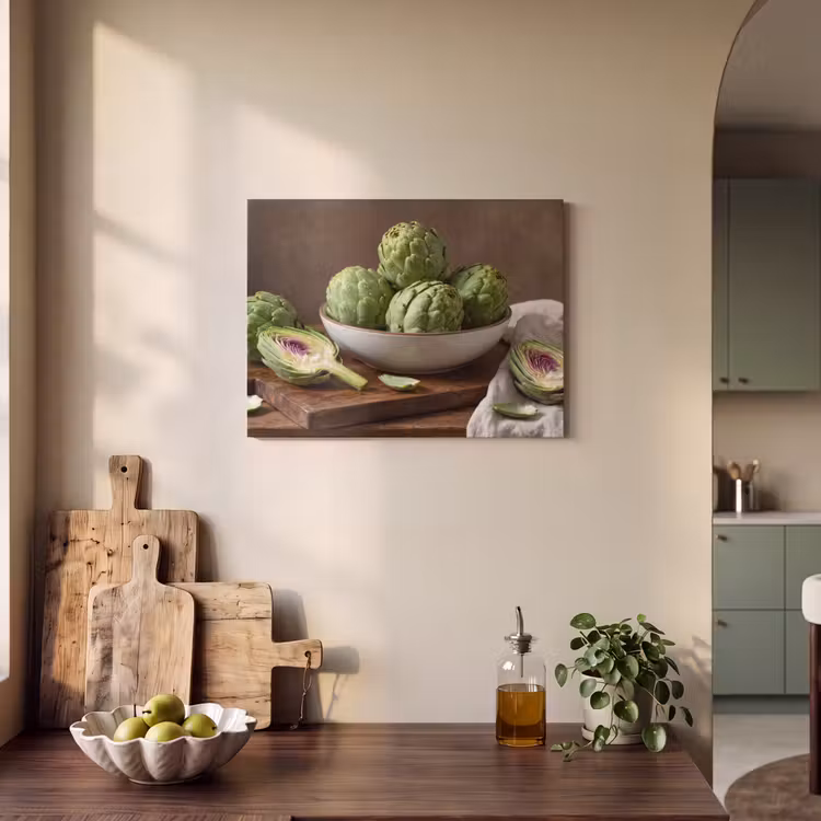 Acoustic Panel - Vegetables - Artichoke - Kitchen - Groenten - Artisjok - Keuken PET vilt klein