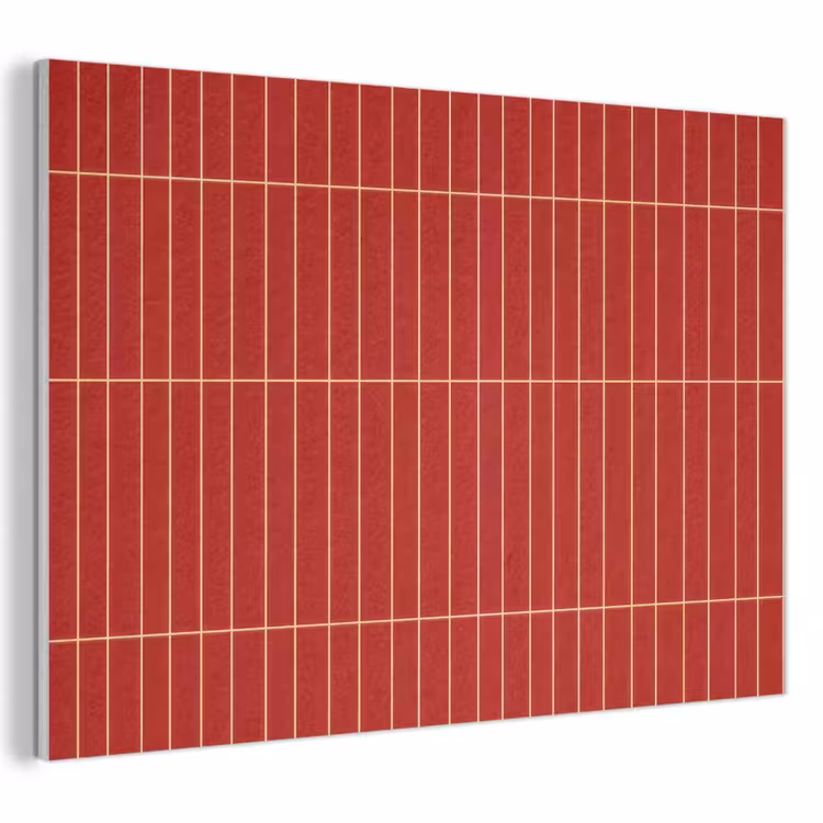 Verticaal - Wandtegel - Helderrood PET vilt klein 837 -3d
